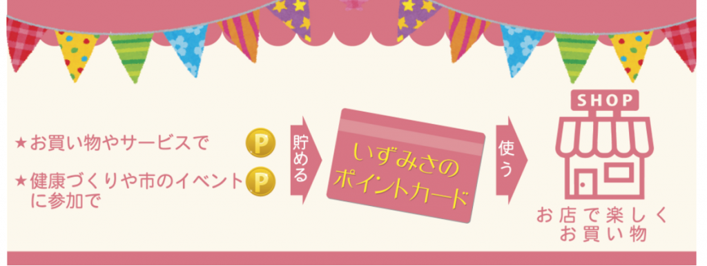 「さのぽ」カードは無料で発行！泉佐野市内の加盟店で100円のお買い物ごとに１ポイントがたまる！１ポイント１円として加盟店での支払いに使える！